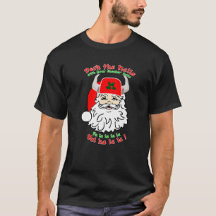 T-shirt Père Noël Odin Deck the Halls Viking Heavy Metal C