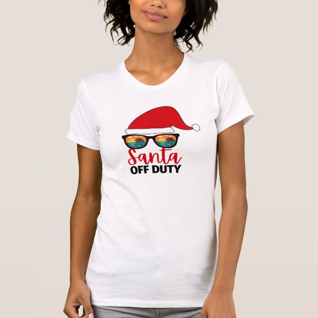 T-shirt Père Noël Off Duty Noël En Juillet (Devant)
