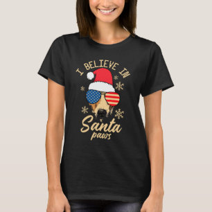 T-shirt Père Noël Paws Belief 2023 - Amusement de chien pa