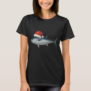T-shirt Père Noël pêcheur joyeux Noël