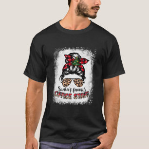 T-shirt Père Noël Personnel De Bureau Préféré J'Aime Être