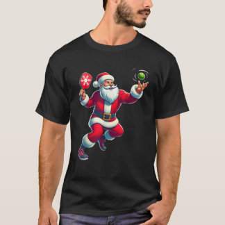 T-shirt Père Noël Pickleball Noël Femmes Hommes Enfants No