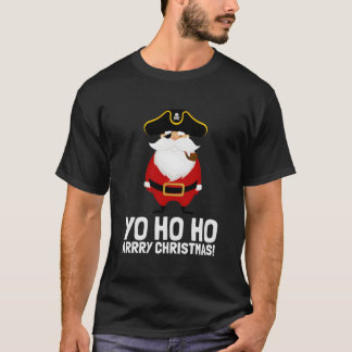 T-shirt Père Noël Pirate Yo Ho Ho Bandeau pour l'Œil Capit