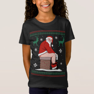 T-Shirt Père Noël Poinçant Le Chimney Mal Sweater Christ