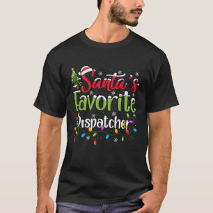 T-shirt Père Noël Préféré Dispatcher Lumières de Noël Drôl