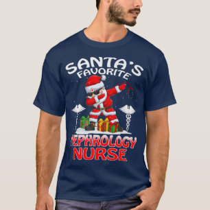 T-shirt Père Noël Préférée Néphrologie Infirmière Noël Mat