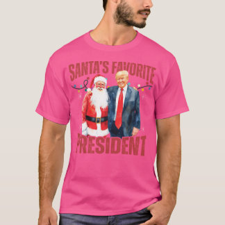 T-shirt Père Noël Président favori Trump Noël Père Noël