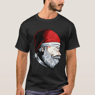 T-shirt Père Noël Prie Pour Nous Avec Casquette Et Barbe