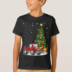 T-shirt Père Noël Red Truck Xmas Tree Lighting Red Truck C