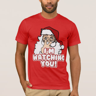 T-shirt père Noël regarde Noël drôle