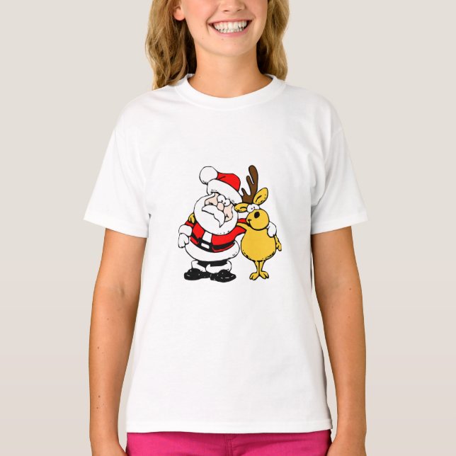 T-shirt père Noël & Reindeer (Devant)