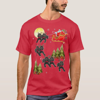 T-shirt Père Noël Reindeer Australian Labradoodle Noël Li