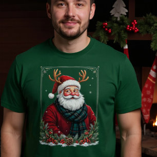 T-shirt Père Noël Renne Noël