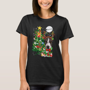 T-shirt Père Noël Renne Pitbull Arbre Lumières Propriétair