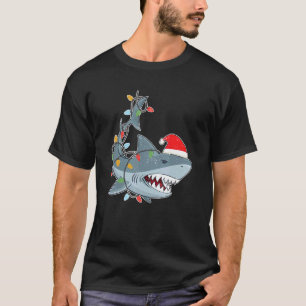 T-shirt Père Noël Requin Noël Sharkmas Arbre Xmas Lun