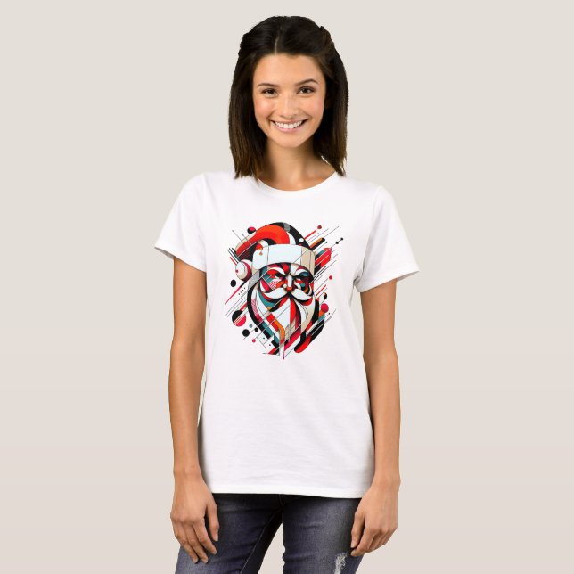 T-shirt Père Noël rétro-futuriste (Devant entier)