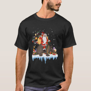 T-shirt Père Noël Riding Armadillo Noël Pour Hommes Femmes