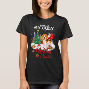 T-shirt Père Noël Riding Beagle C'Est Mon sale Swea De Noë
