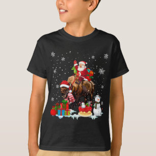T-shirt Père Noël Riding Bison Noël Pyjama Famille Matchin