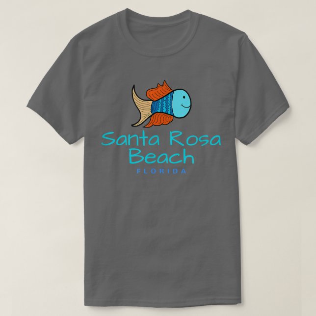 T-shirt Père Noël Rosa Beach, Fun Fish Florida Beach Tee (Design devant)