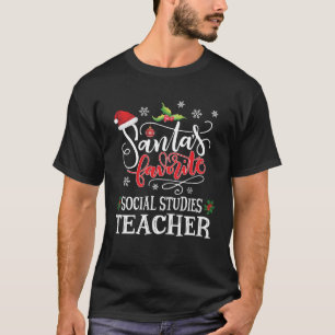 T-shirt Père Noël s Études sociales préférées S St Enseign