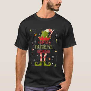 T-shirt Père Noël s Favori Redhead ELF Redhead Joyeux Noël