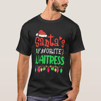T-shirt Père Noël Serveuse préférée Noël Père Noël