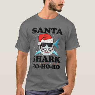 T-shirt père Noël Shark Ho-Ho-Ho Noël À Noël À La Plage