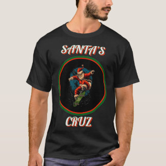 T-shirt Père Noël Skateboard Noël Santas Cruz