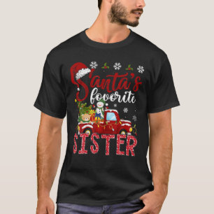 T-shirt Père Noël Soeur Favorite Favorite Funny Noël Chape