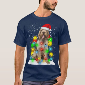T-shirt Père Noël Spinone Italiano Chien clair de Noël