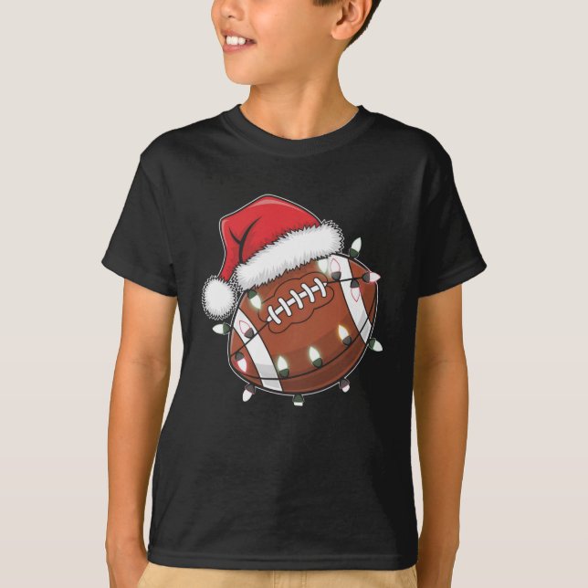 T-shirt Père Noël Sports Christmas American Football Lover (Devant)