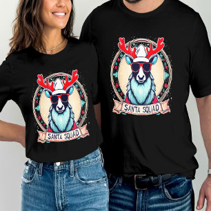 T-shirt Père Noël Squad Cool Reindeer lunettes Festive