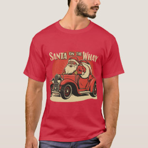 T-shirt Père Noël Sur Le Chemin