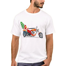 Père Noël sur une moto