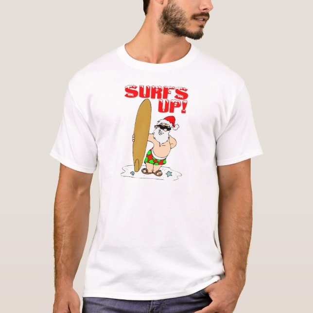 T-shirt Père Noël surfant (Devant)