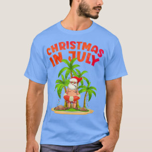 T-shirt Père Noël Surfer Fairy Lights Hommes Femme Enfants