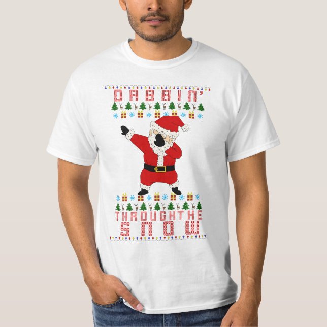 T-shirt Père Noël tamponnant (Devant)