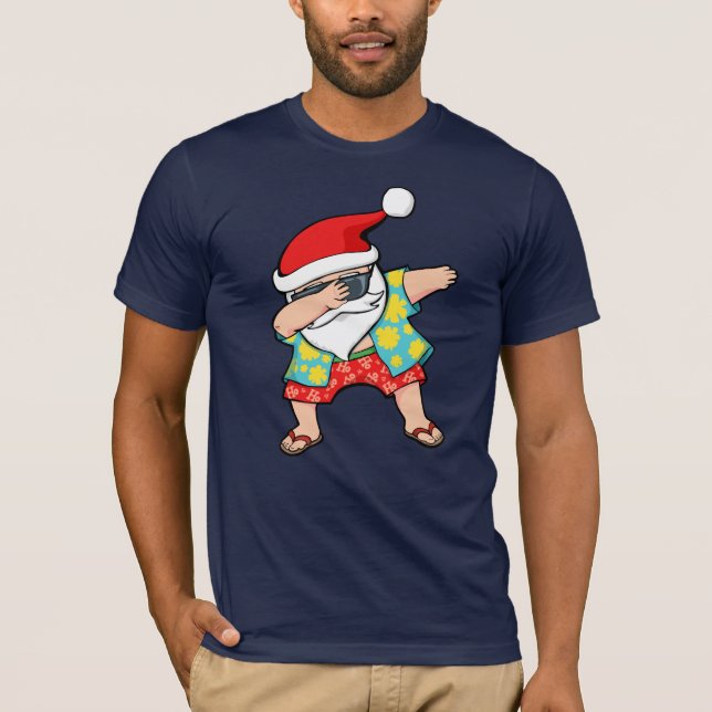 T-shirt Père Noël tamponnant hawaïen (Devant)