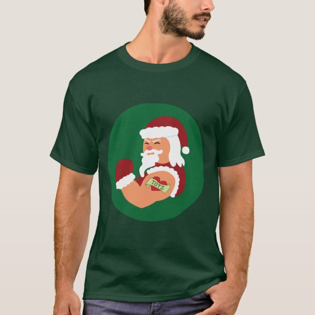 T-shirt Père Noël tatoué (Devant)