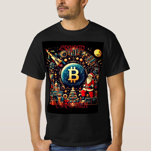 T-shirt Père Noël Tech Crypto Christmas (Devant)