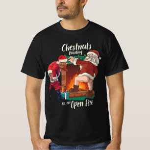 T-shirt Père Noël vilain & Trump Pun de nourriture sale en