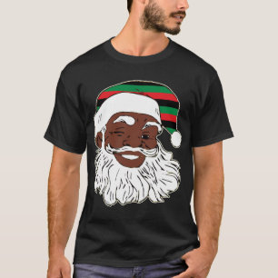 T-shirt Père Noël Winking Casquette du drapeau panafricain