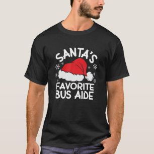 T-shirt Père Noël's Favori Bus Aide Conception pour Noël P