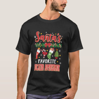 T-shirt Père Noël's Favori Education Administrator Santa H