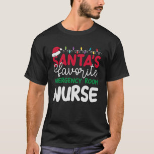 T-shirt Père Noël's Favori Urgence Room Nurse Family Chris