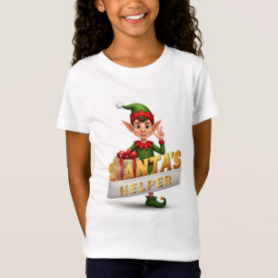 T-shirt père Noël's Little Helper Christmas Kids -