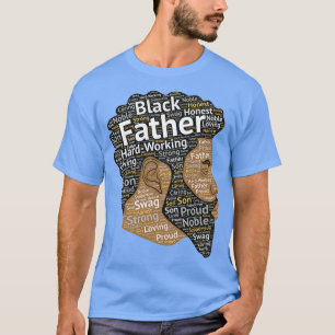 T-shirt Père Noir Mots afro-américains dans les cheveux af