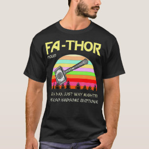 T-shirt Père père et héros Thor Norse Dieu