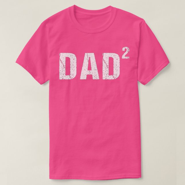 T-shirt Père père père carré père de deux (Design devant)